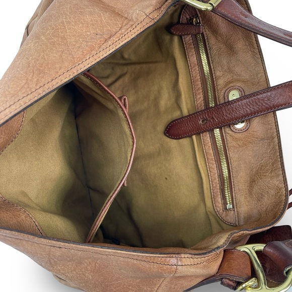 RARE Vintage Ralph Lauren Heritage Leather Field Satchel Tote – Distressed Tan - Picture 5 of 15